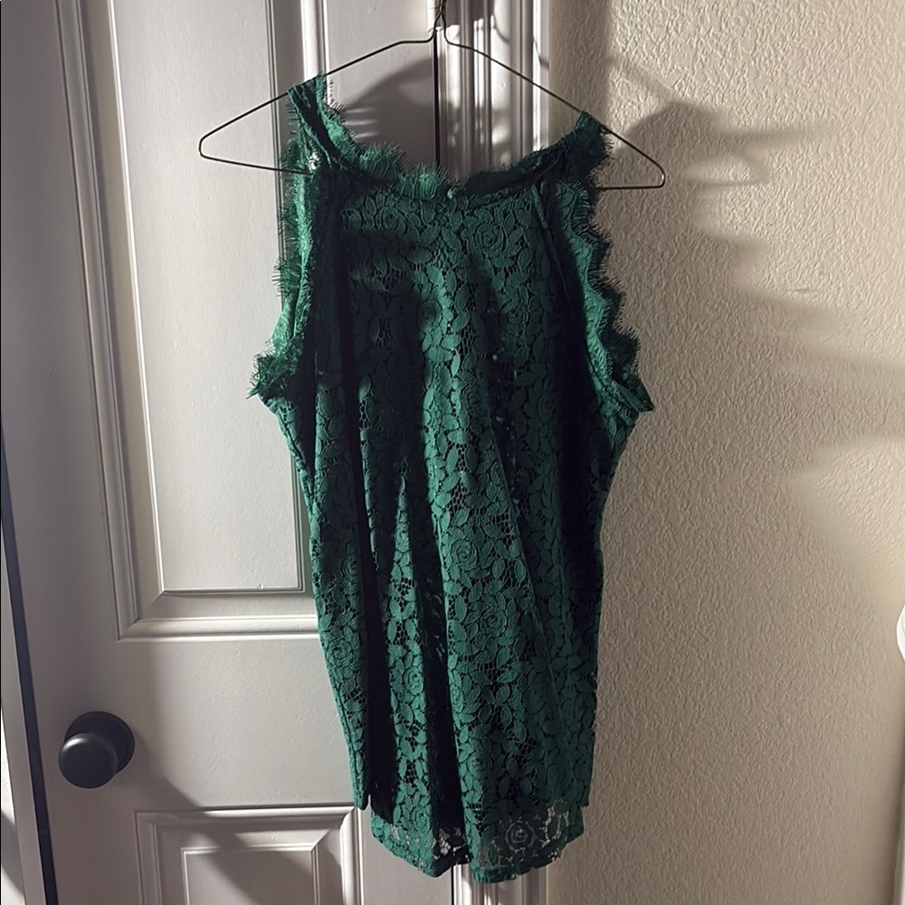Chic Green Lace Top